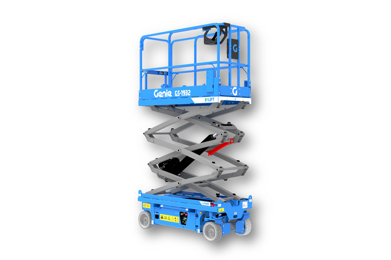 高所作業車Ｈテーブル 5.6m/スリム/電動昇降/バッテリー GS-1932E-Lift 1