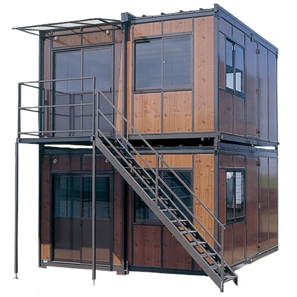 折畳み式ハウス 5.6坪/2階建対応/木目 SP-2FWR
